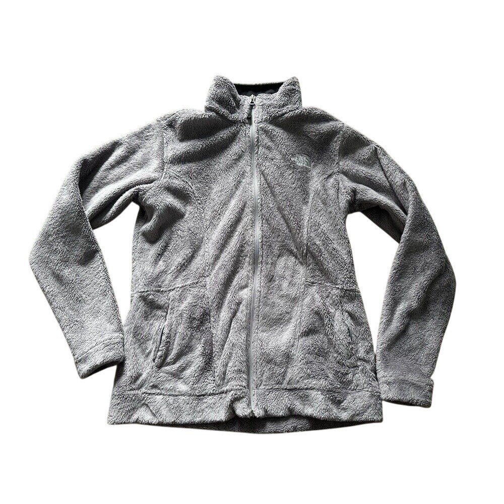 The North Face Women Fleece‎ Full Zipper Jacket Gray Sz Large